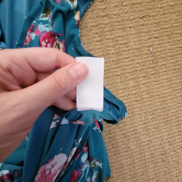 TALBOTS S curvy draped floral professional dress modest - Picture 11 of 13